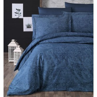 Постельное белье First Choice Satin Cotton Neva Petrol индиго