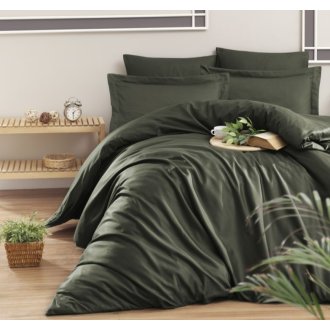 Однотонное постельное белье First Choice Satin Cotton Snazzy Haki