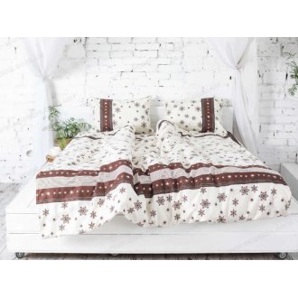 Фланелевое постельное белье Novita 40-0996 Brown