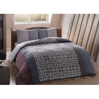 Фланелевое постельное бельё TAC Grey mavi