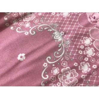 Фланелевое постельное белье Вензель на розовом