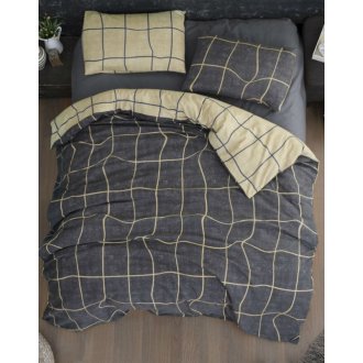 Фланелевое постельное белье First Choice Adonis Grey евро Фланелевое постельное белье First Choice Adonis Grey евро