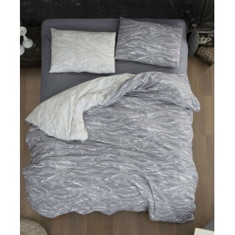 Фланелевое постельное белье First Choice Larnell Grey евро