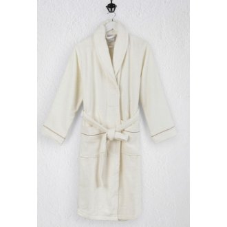 Женский махровый халат Irya Roya ekru молочный