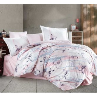 Постельное белье евро Hobby Exclusive Sateen Brisha Pembe