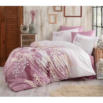 Постельное белье евро Hobby Exclusive Sateen Noemi Pembe