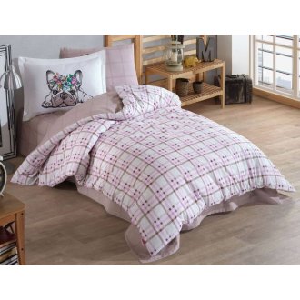 Подростковое постельное белье Hobby Poplin Monart розовое