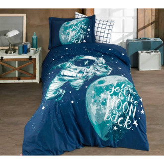 Детское постельное белье Hobby Poplin Galaxy синее