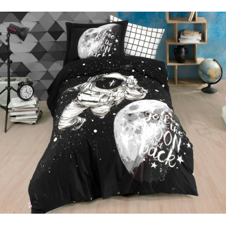 Дитяча постільна білизна Hobby Poplin Galaxy темно-сіра