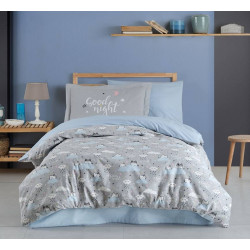 Детское постельное белье Hobby Poplin Daisi серое