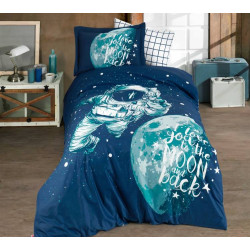 Детское постельное белье Hobby Poplin Galaxy синее