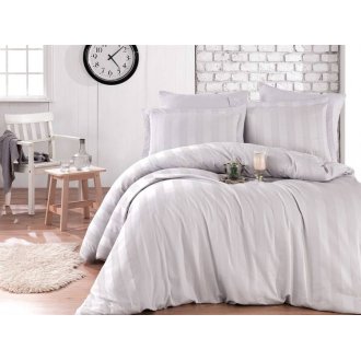 Постельное бельё Hobby Exclusive Sateen Diamond Wafel Gri серое евро Постельное бельё Hobby Exclusive Sateen Diamond Wafel Gri серое евро