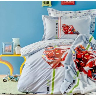 Подростковое постельное белье Karaca Home ранфорс Racing Team