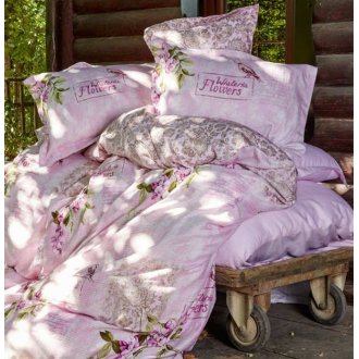 Постельное белье евро Karaca Home Wisteria pembe
