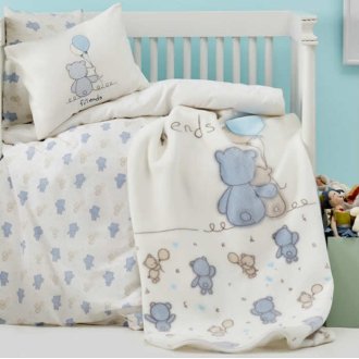 Детское постельное в кроватку Karaca Home Blue Bears