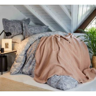 Постельное белье Karaca Home Alto gri с пледом Постельное белье Karaca Home Alto gri с пледом