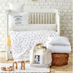 Детский набор в кроватку для новорожденных Karaca Home Cute boy bej 7 предметов