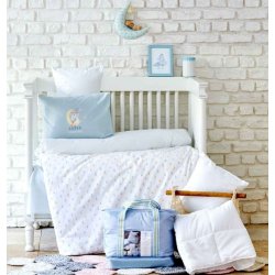 Детский набор в кроватку для новорожденных Karaca Home Dreamer mint 7 предметов