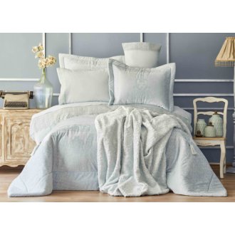 Покрывало с наволочками Karaca Home Valeria prime tiffany ментоловое 260*270