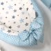 Кокон Msonya Baby Design Premium Stars серо-голубой