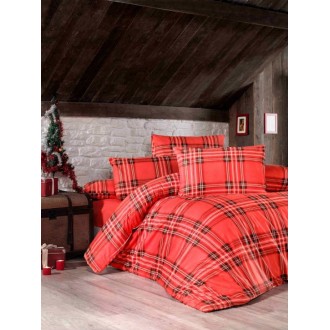 Постельное белье Linda ранфорс красное Постельное белье Linda ранфорс красное