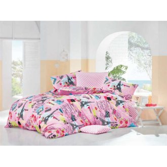 Комплект постельного белья Love paris розовый Комплект постельного белья Love paris розовый