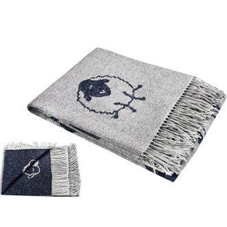 Плед хлопковый LightHouse Happy Sheep 140*200 т.синий Плед хлопковый LightHouse Happy Sheep 140*200 т.синий