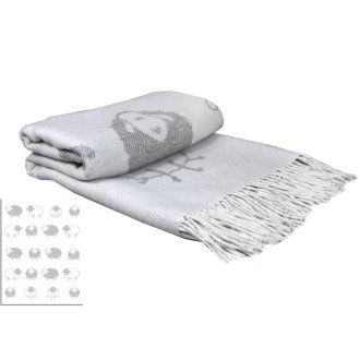 Плед хлопковый LightHouse Happy Sheep 140*200 св.серый Плед хлопковый LightHouse Happy Sheep 140*200 св.серый