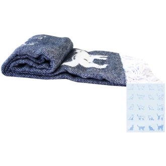 Плед хлопковый LightHouse Cats 140x200 blue Плед хлопковый LightHouse Cats 140x200 blue