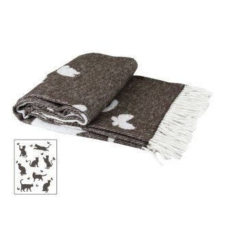 Плед хлопковый LightHouse Meow 140*200 бежевый Плед хлопковый LightHouse Meow 140*200 бежевый