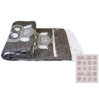 Плед хлопковый LightHouse Family 140*200 коричневый