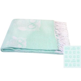 Плед хлопковый LightHouse Family 140*200 мята Плед хлопковый LightHouse Family 140*200 мята