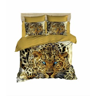 Постельное бельё 3D евро ранфорс LightHouse Leopard Постельное бельё 3D евро ранфорс LightHouse Leopard