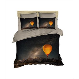 Постельное бельё 3D евро ранфорс LightHouse Night Sky Постельное бельё 3D евро ранфорс LightHouse Night Sky