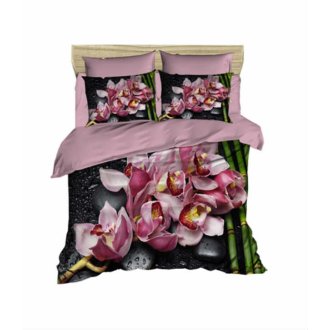 Постельное бельё 3D евро ранфорс LightHouse Orchids Постельное бельё 3D евро ранфорс LightHouse Orchids