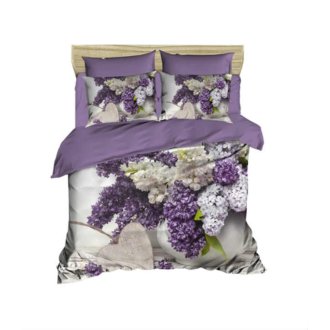 Постельное бельё 3D евро ранфорс LightHouse White Lilac Постельное бельё 3D евро ранфорс LightHouse White Lilac