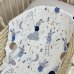 Пеленка для новорожденного Msonya фланель Зайцы на лестнице голубые