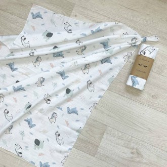 Пеленка для новорожденного Msonya муслин Жирафики