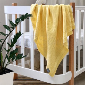 Детский плед Маленькая Соня Рогожка желтый