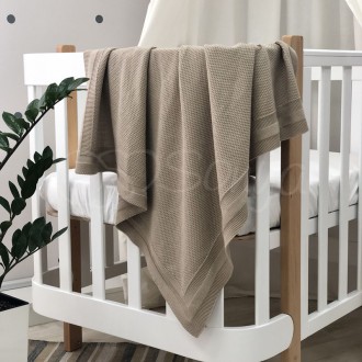 Детский плед Маленькая Соня Рогожка Кофе