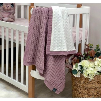 Плед детский WellSoft Косы лиловый