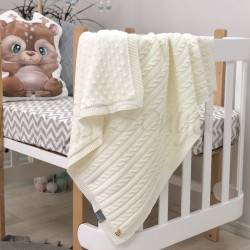 Плед детский Msonya WellSoft Косы молочный