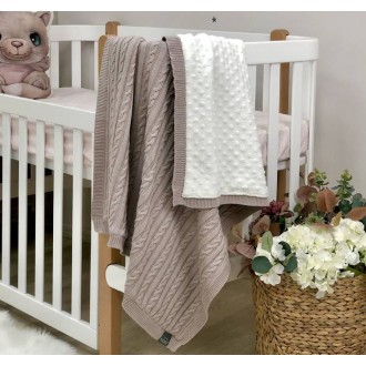 Плед детский WellSoft Косы мокко