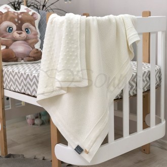 Плед детский WellSoft Рогожка молочный