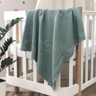 Детский плед Маленькая Соня Рогожка мятный темный