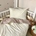 Детское постельное белье Msonya поплин беж+молоко в кроватку для новорожденных
