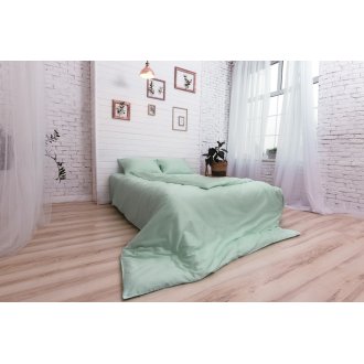 Постельное бельё сатин однотонный Light Green Nostra (Украина)