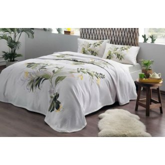 Постельное бельё с пике Tac Juno V01 yesil