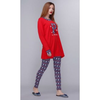 Женская пижама U.S. Polo Assn 15521 красная