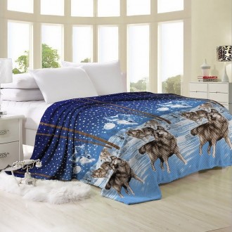 Плед детский Волки